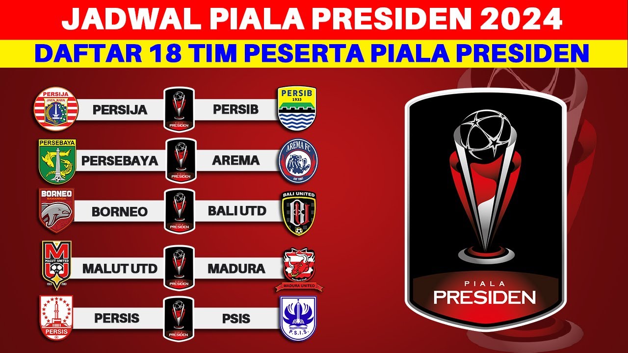 Jadwal Lengkap Piala Presiden 2024